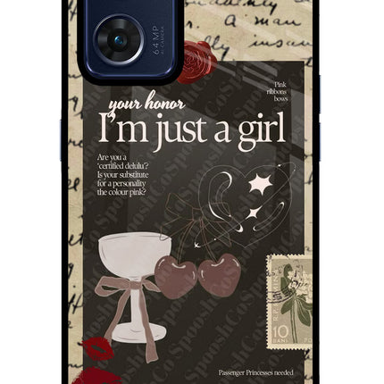 I am just a girl Oppo Reno7 5G Glass Case