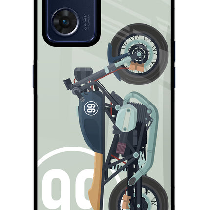 Classic Cafe Racer 99 Oppo Reno7 5G Glass Case Back Cover by Casekaro