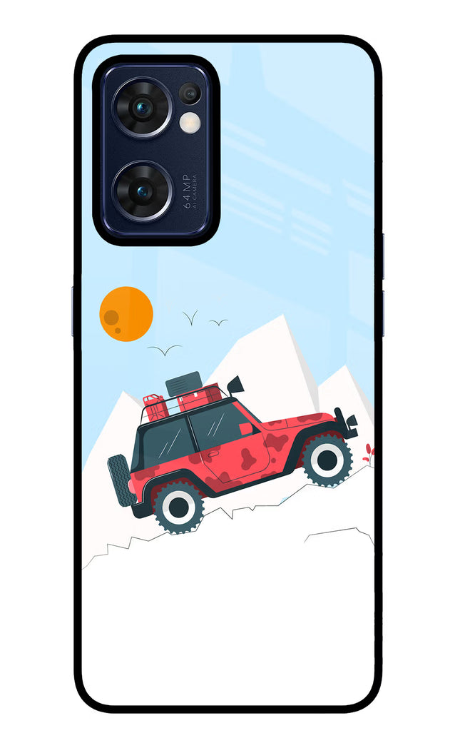 Mountain Trail Beast Oppo Reno7 5G Glass Case