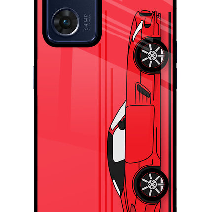 Red Velocity Oppo Reno7 5G Glass Case Back Cover by Casekaro