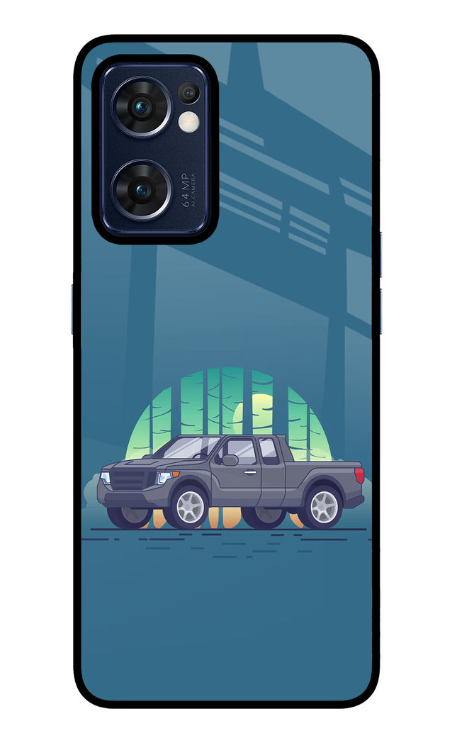 Retro Garage Vibe Oppo Reno7 5G Glass Case