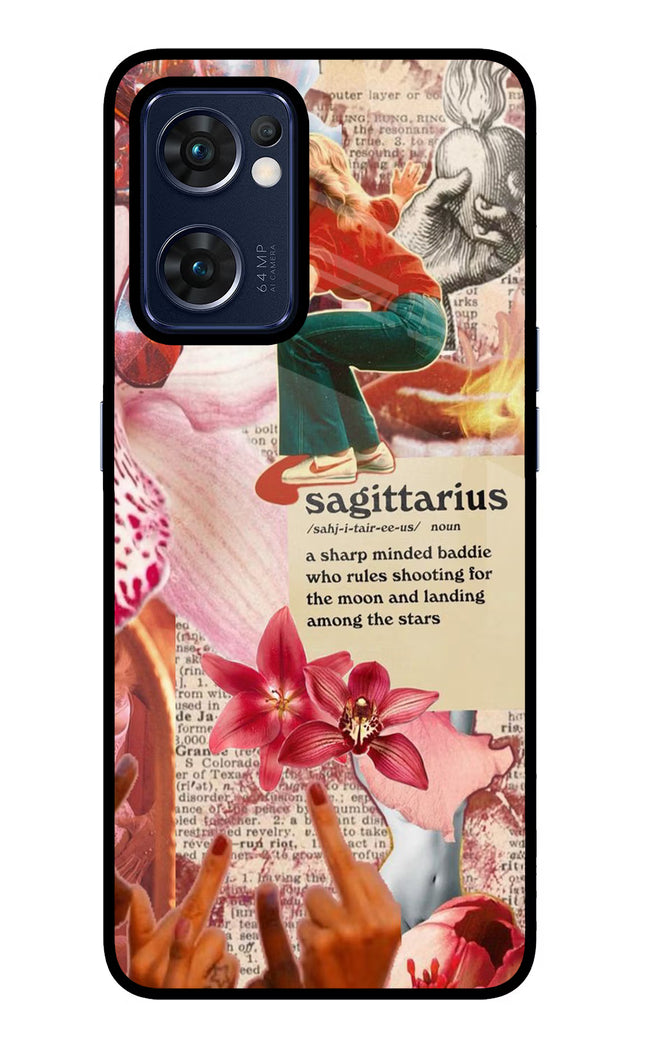 Sagittarius Zodiac Oppo Reno7 5G Glass Case