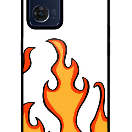 Fired Up – White Oppo Reno7 5G Glass Case