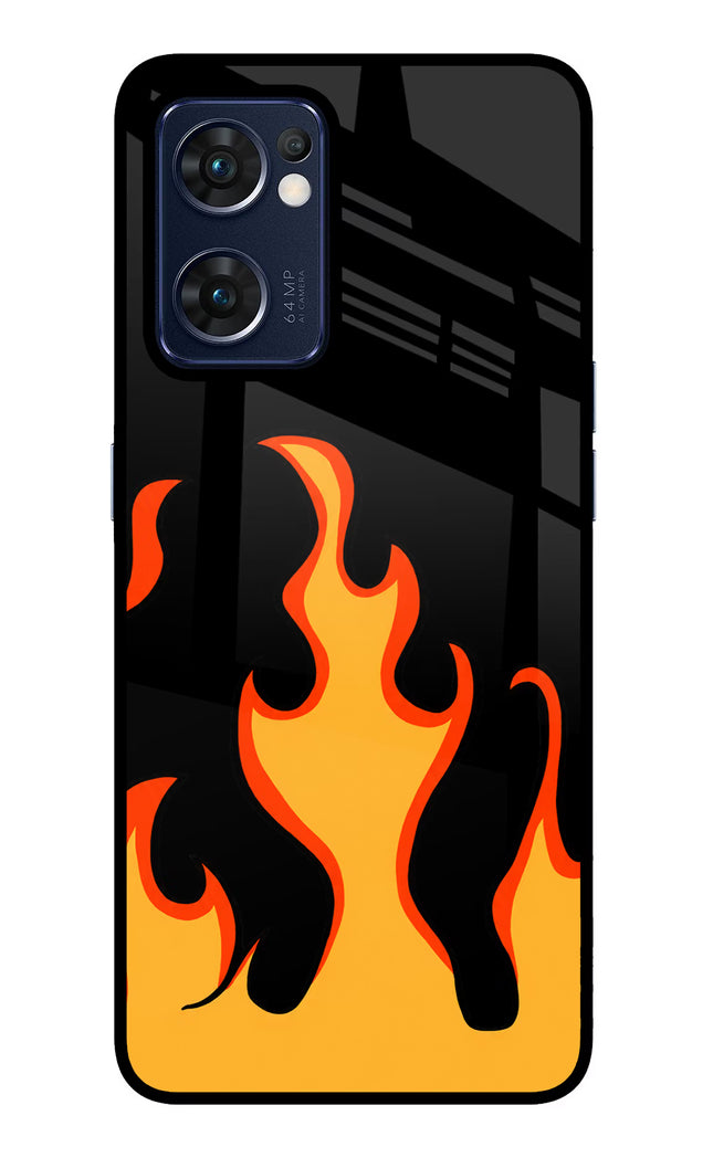Fired Up – Black Oppo Reno7 5G Glass Case