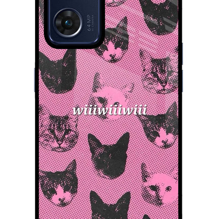 Pink Cats Oppo Reno7 5G Glass Case