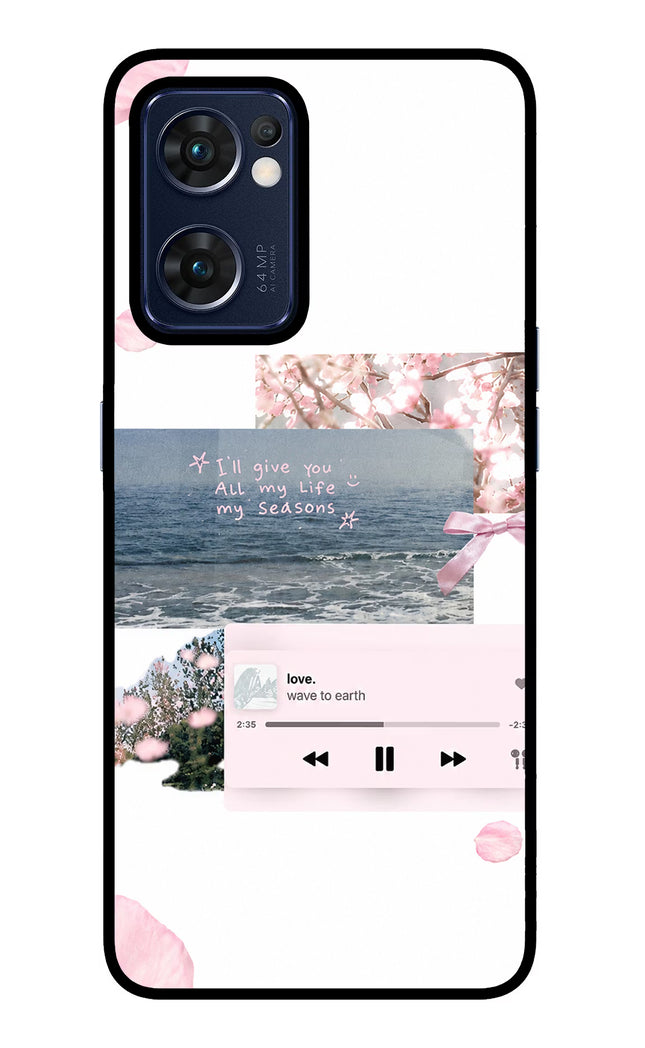 Wave to earth Oppo Reno7 5G Glass Case