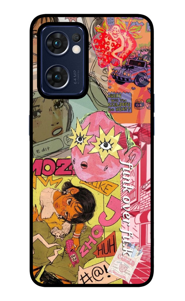 Funkover Oppo Reno7 5G Glass Case