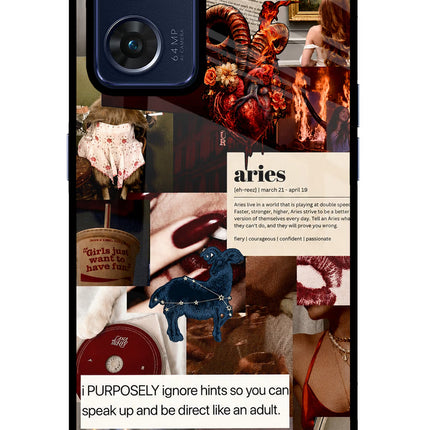 Zodiac Aries Oppo Reno7 5G Glass Case