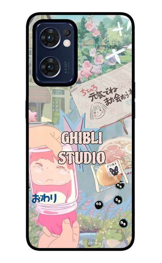 Studio Ghibli Oppo Reno7 5G Glass Case
