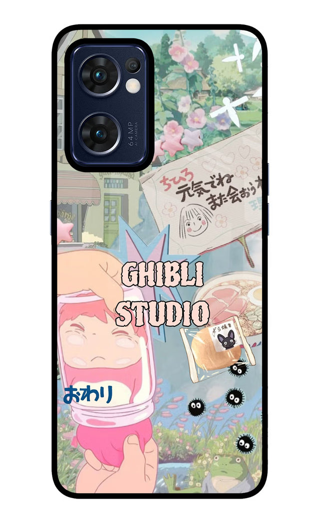 Studio Ghibli Oppo Reno7 5G Glass Case