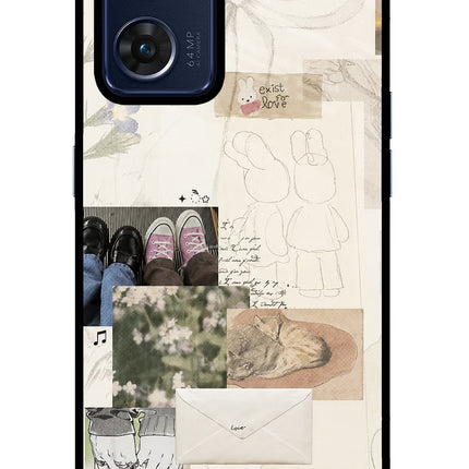 Soft Aesthetic Oppo Reno7 5G Glass Case