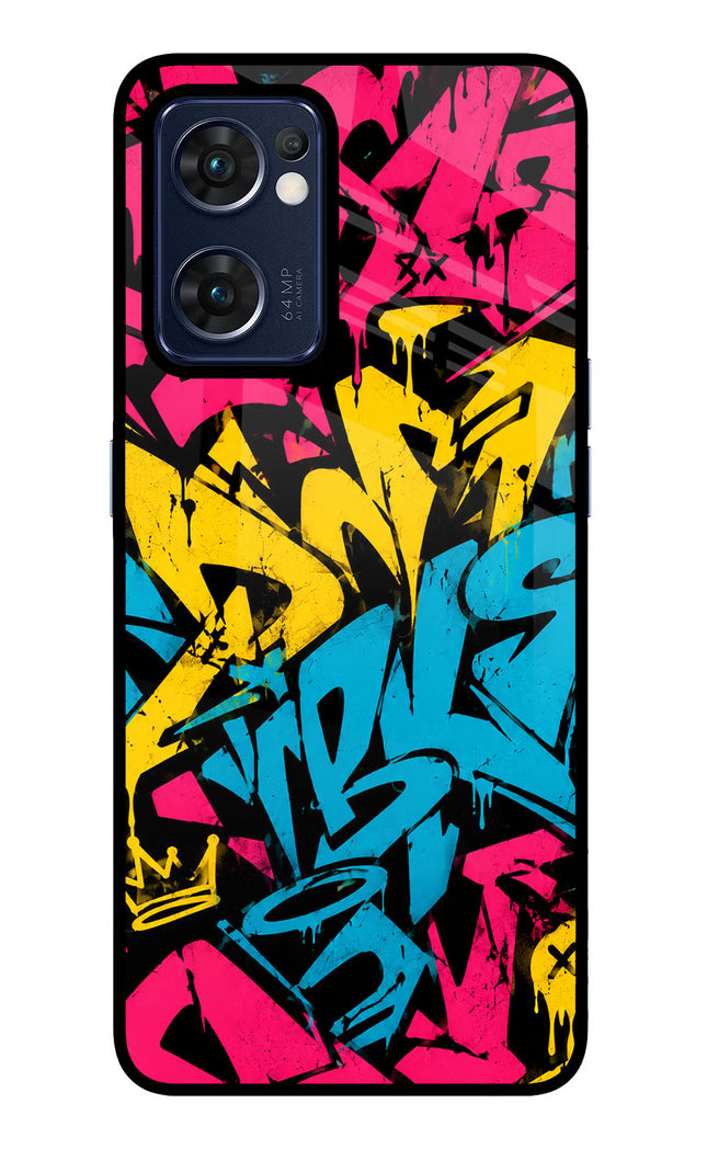 Graffiti Vibe Oppo Reno7 5G Glass Case