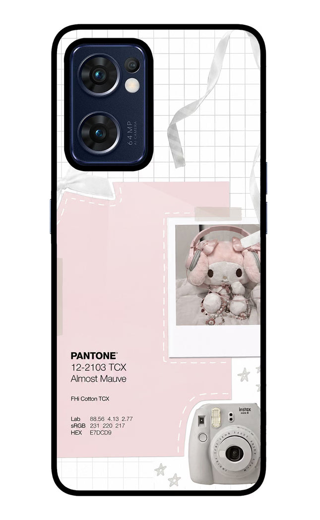 Pantone Asthetic Oppo Reno7 5G Glass Case
