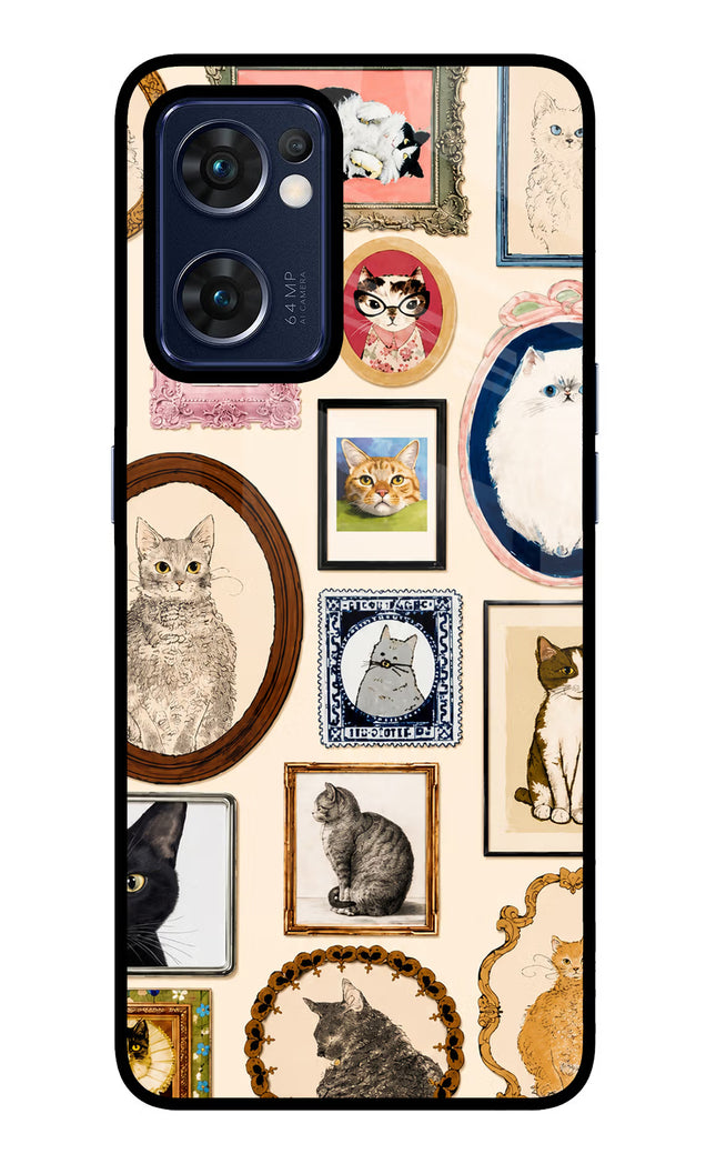 Mirror Cats Oppo Reno7 5G Glass Case