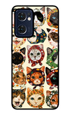 Cool Cat Oppo Reno7 5G Glass Case