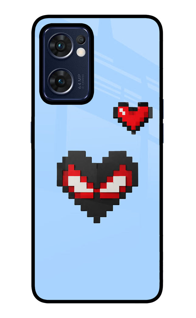Peter Heart Oppo Reno7 5G Glass Case