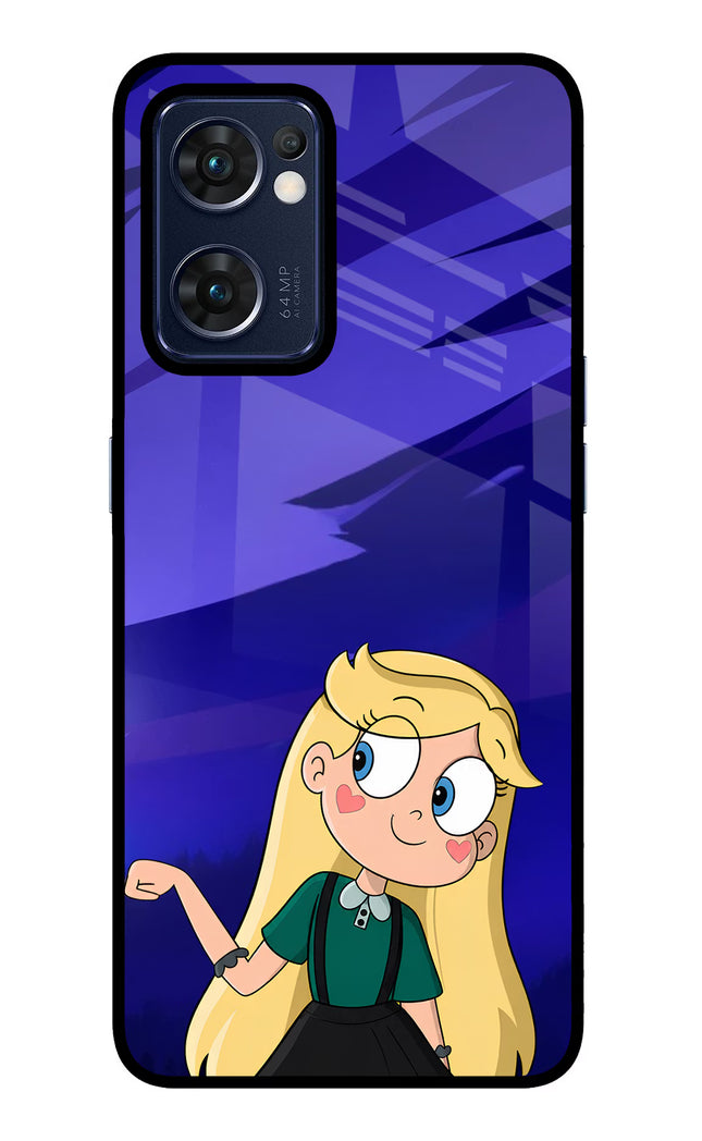 Star Glow Oppo Reno7 5G Glass Case