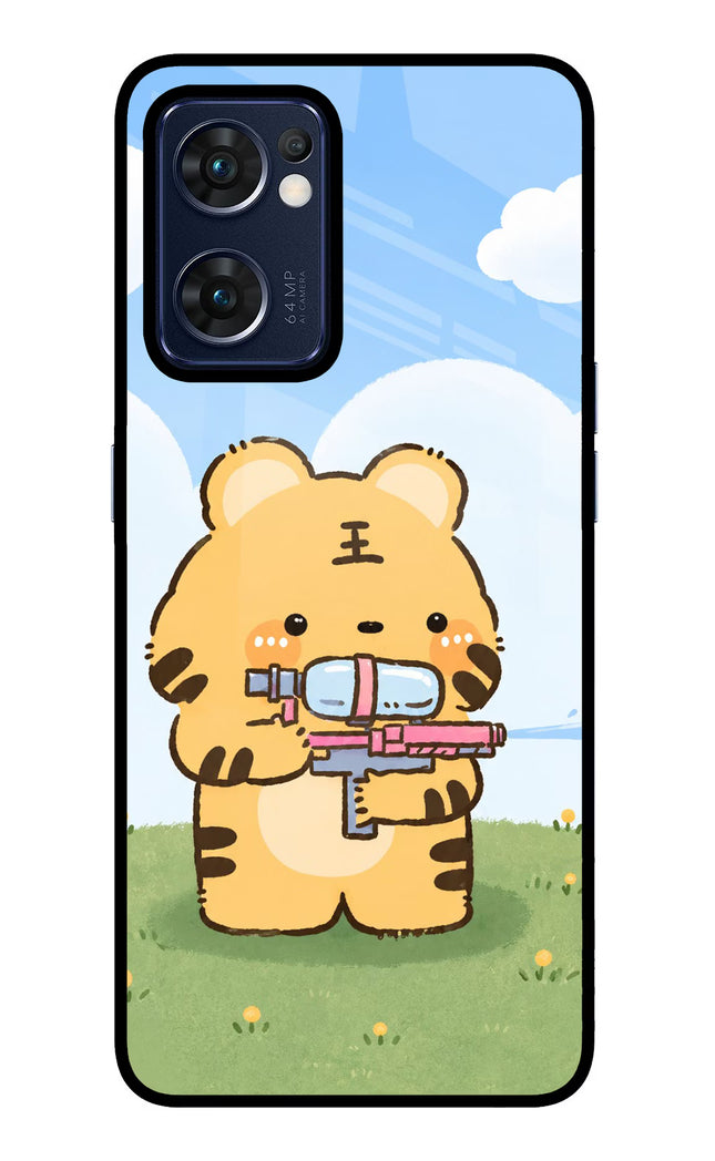 Tiger Treat Oppo Reno7 5G Glass Case