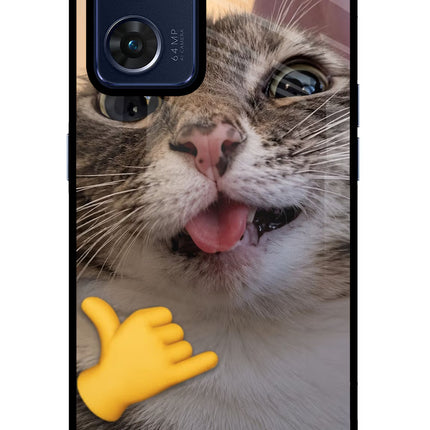 Silly Cat Call Oppo Reno7 5G Glass Case