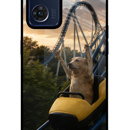 Rollercoaster Dog Oppo Reno7 5G Glass Case