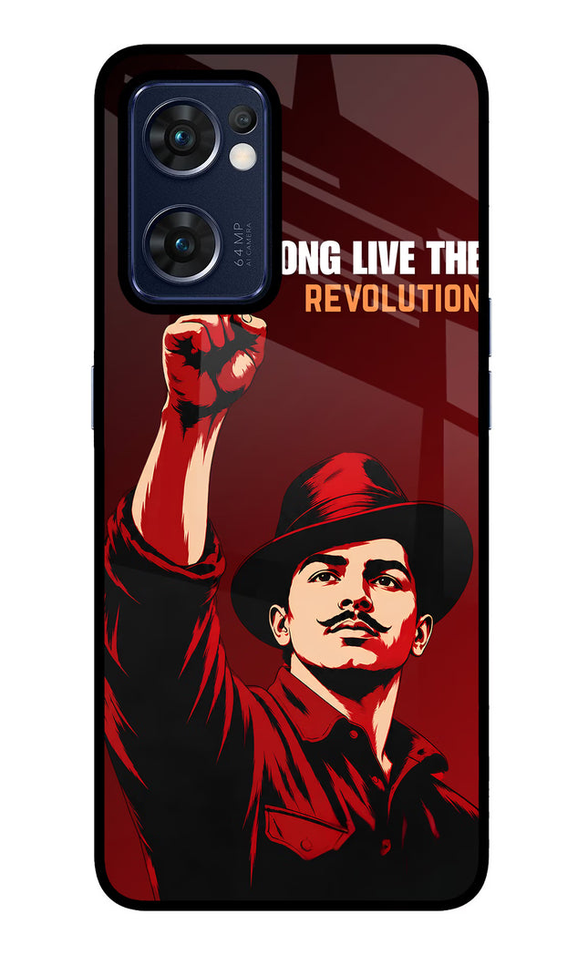 Bhagat Singh Revolution Oppo Reno7 5G Glass Case