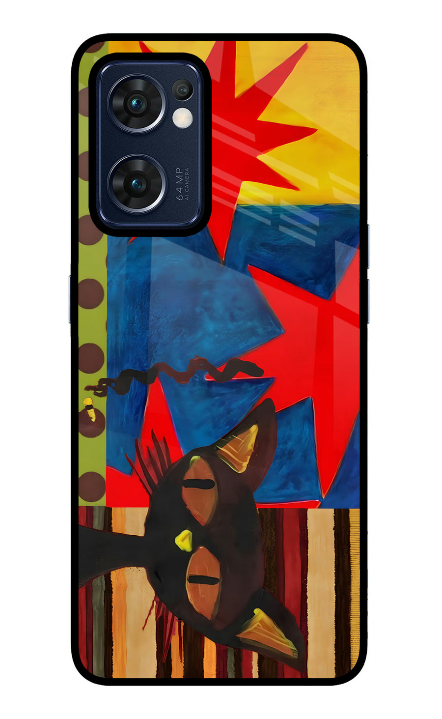 Pop Cat Oppo Reno7 5G Back Cover, Glass case