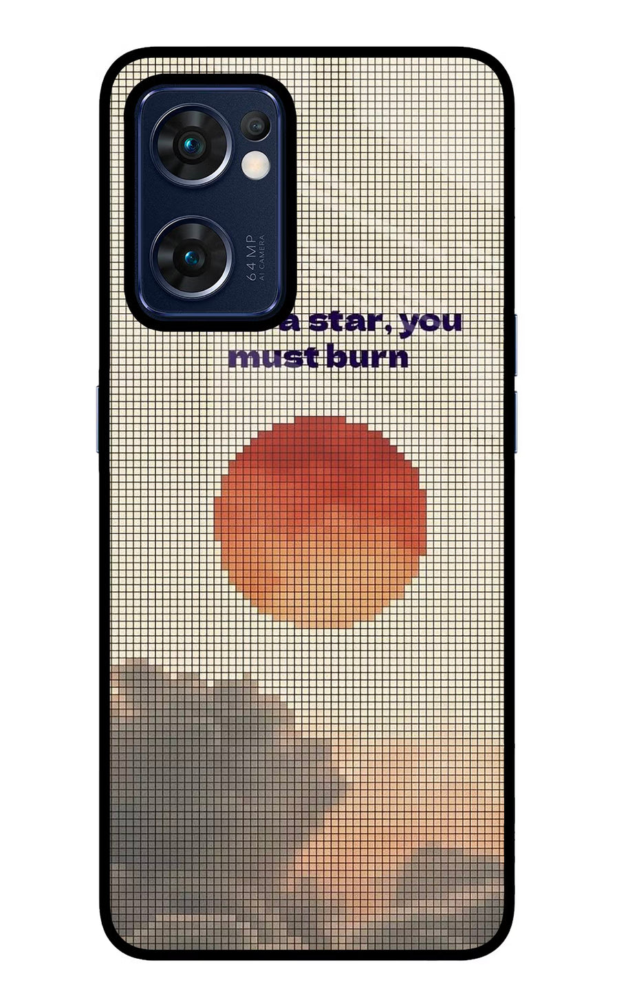 Pixel Sun Oppo Reno7 5G Back Cover, Glass case