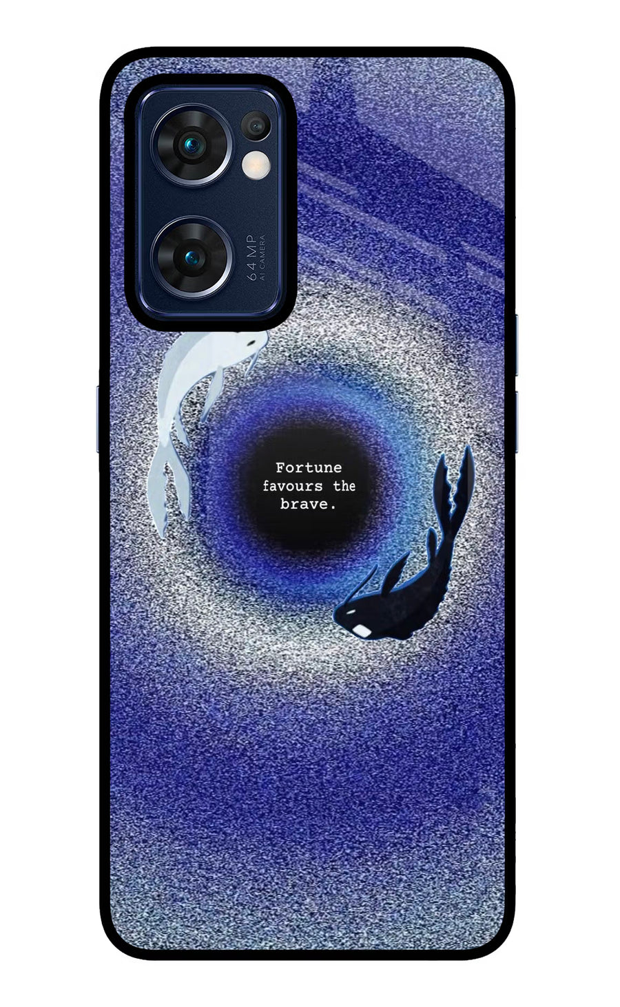 Dark Koi Oppo Reno7 5G Back Cover, Glass case