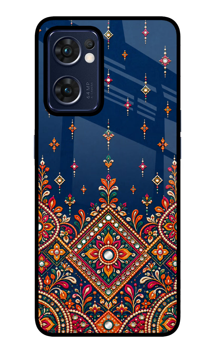 Neel Noor Oppo Reno7 5G Back Cover, Glass case