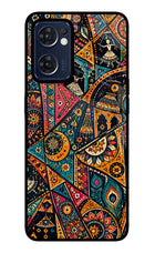 Folk Print Oppo Reno7 5G Glass Case