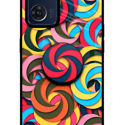 Spiral Pattern Oppo Reno7 5G Pop Case by Casekaro