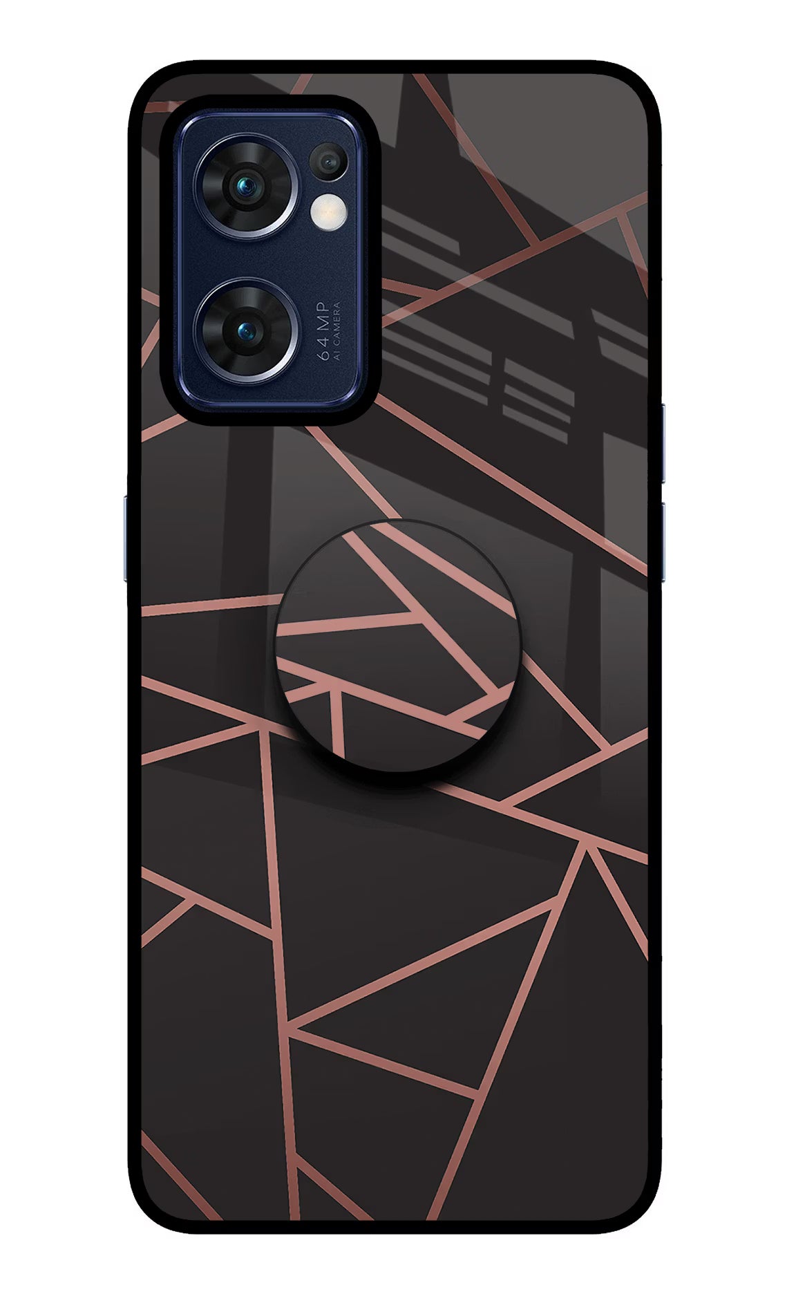 Geometric Pattern Oppo Reno7 5G Pop Case by Casekaro