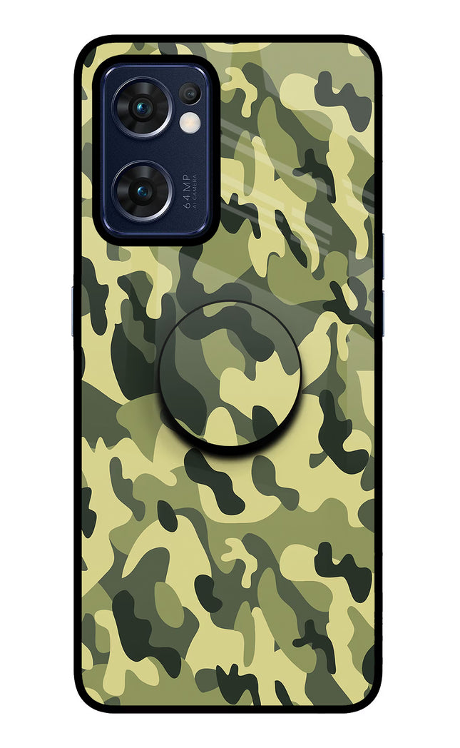 Camouflage Oppo Reno7 5G Pop Case by Casekaro