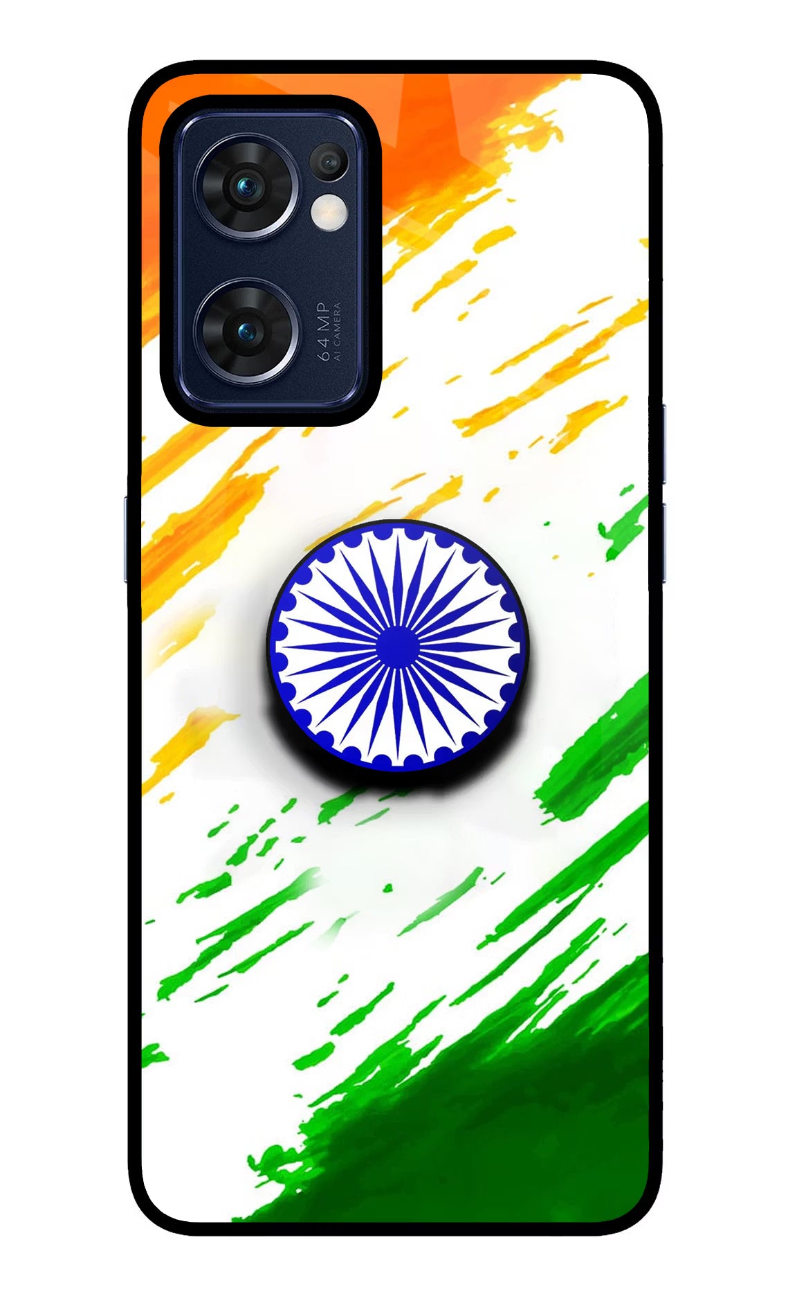 Indian Flag Ashoka Chakra Oppo Reno7 5G Pop Case by Casekaro