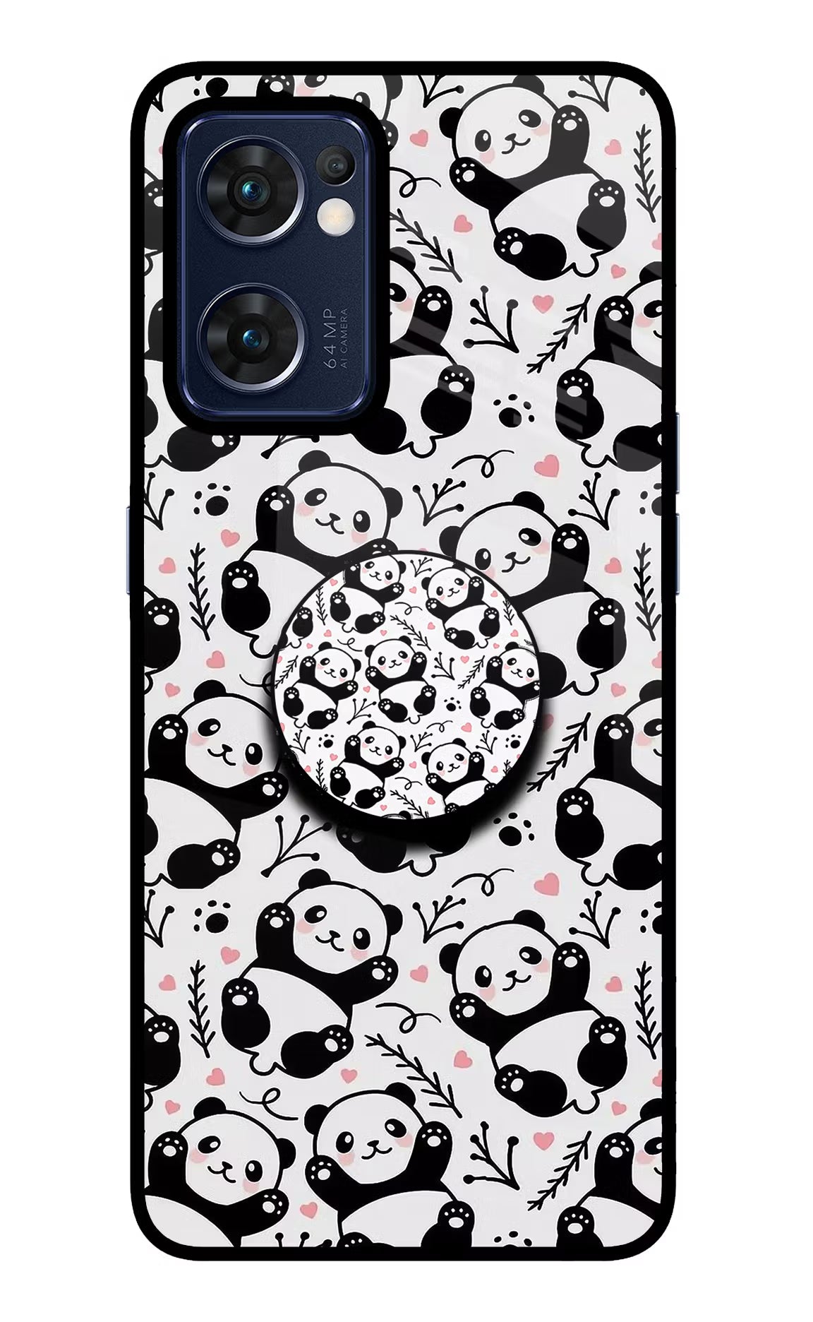 Cute Panda Oppo Reno7 5G Pop Case by Casekaro