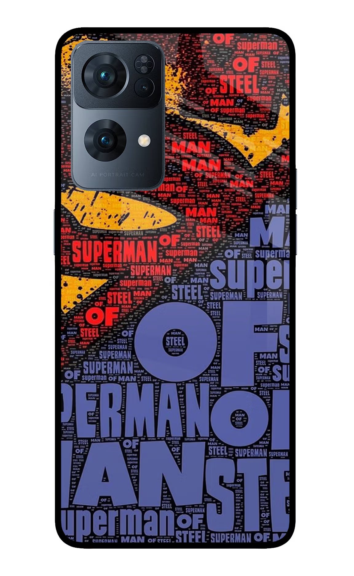 Superman Oppo Reno7 Pro 5G Glass Case Back Cover by Casekaro