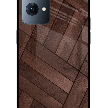 Wooden Texture Design Oppo Reno7 Pro 5G Glass Case Back Cover by Casekaro