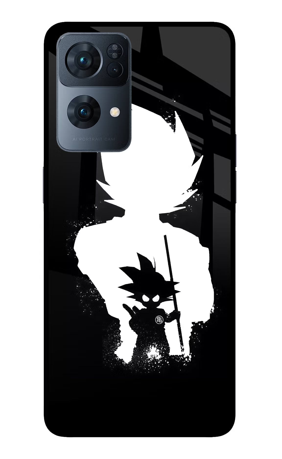 Goku Shadow Oppo Reno7 Pro 5G Glass Case Back Cover by Casekaro