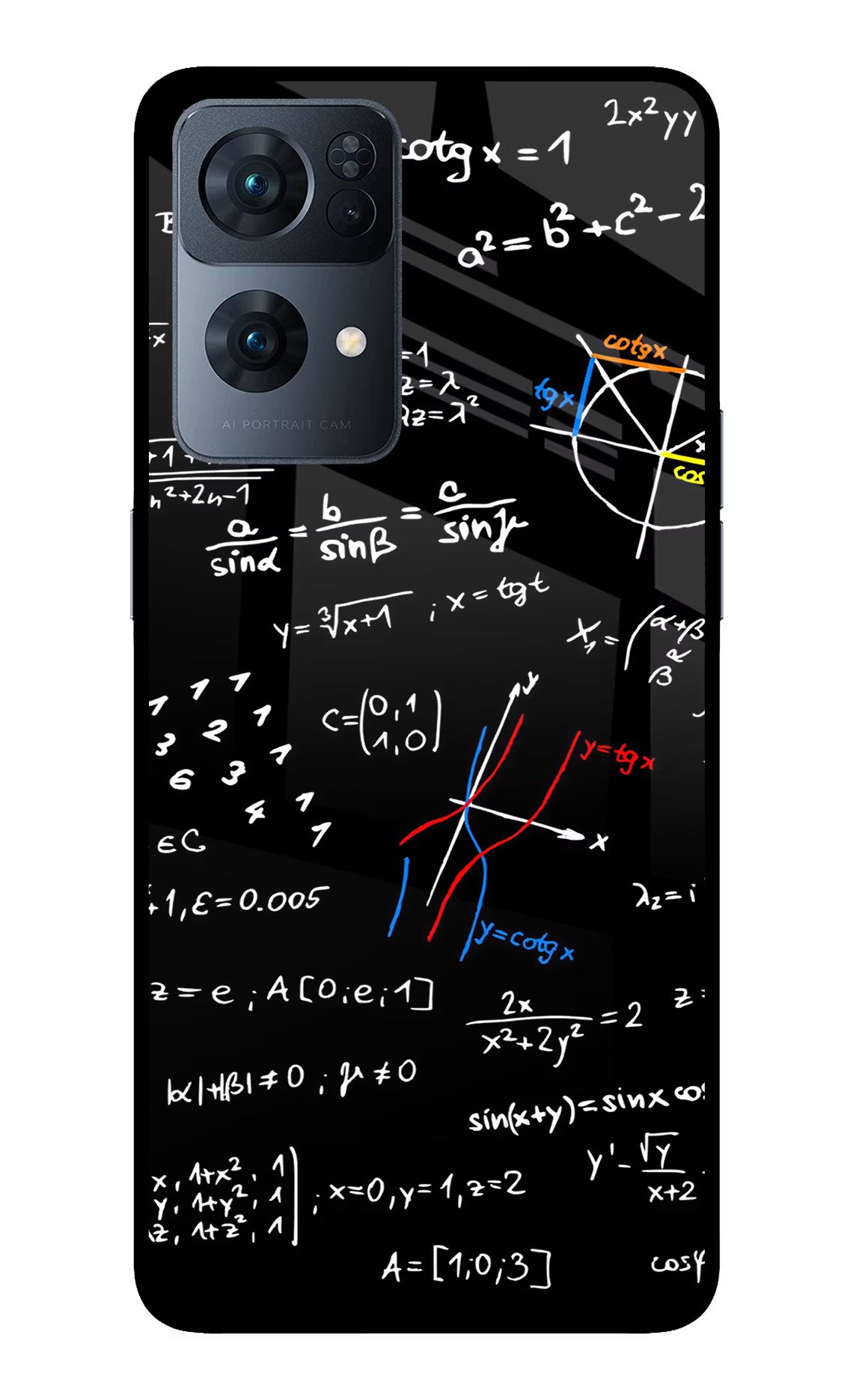 Mathematics Formula Oppo Reno7 Pro 5G Glass Case Back Cover by Casekaro