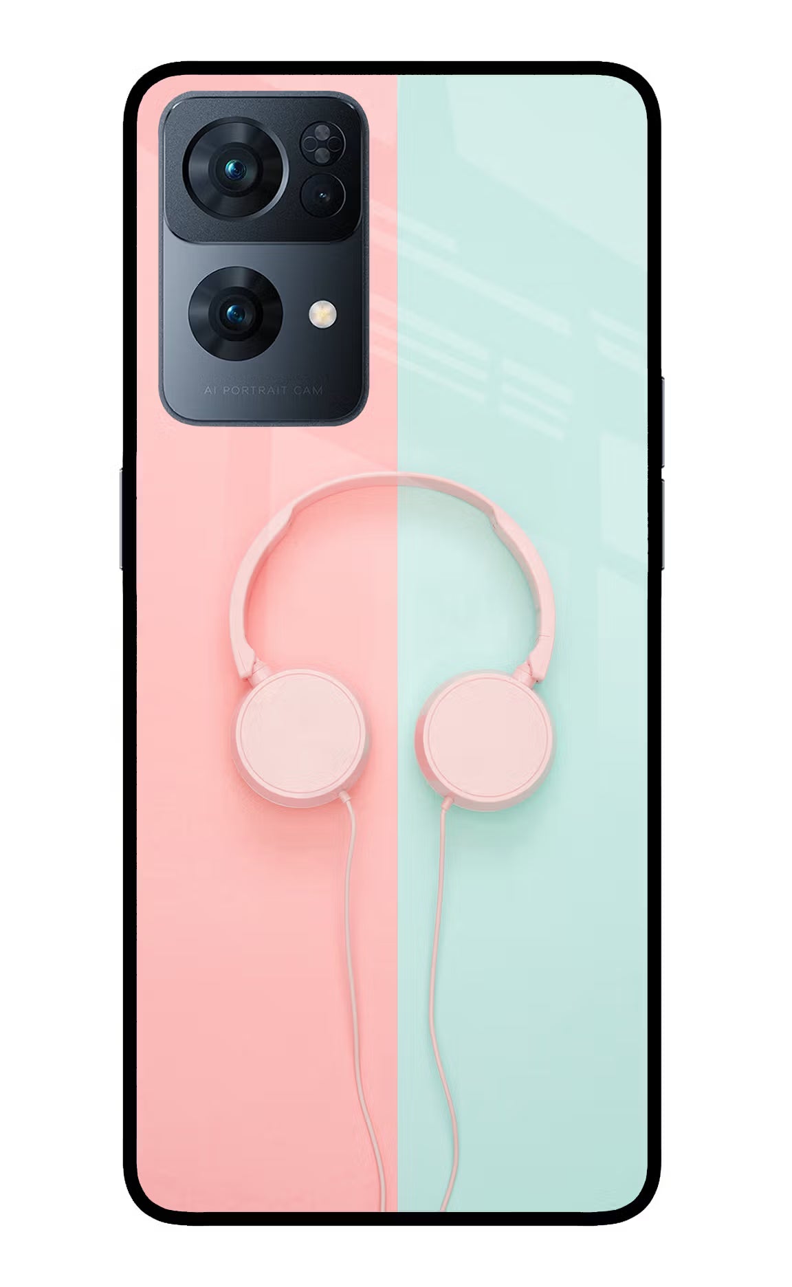 Music Lover Oppo Reno7 Pro 5G Glass Case Back Cover by Casekaro