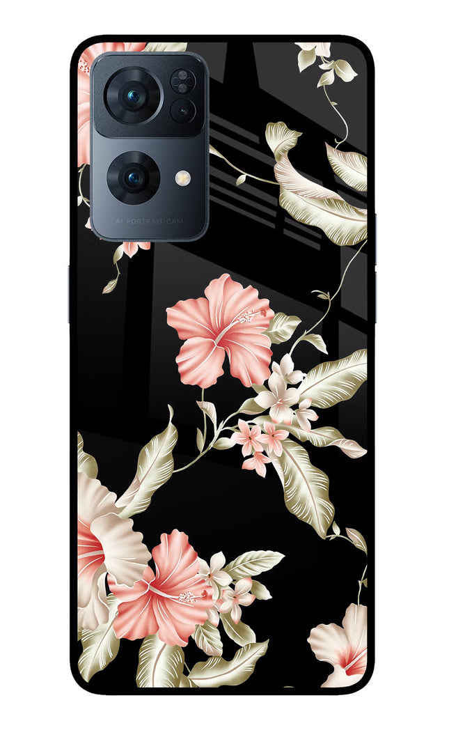 Flowers Oppo Reno7 Pro 5G Glass Case