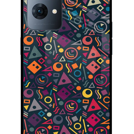 Geometric Abstract Oppo Reno7 Pro 5G Glass Case Back Cover by Casekaro