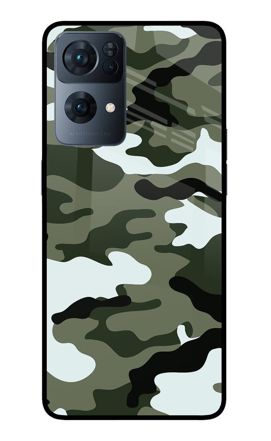 Camouflage Oppo Reno7 Pro 5G Glass Case
