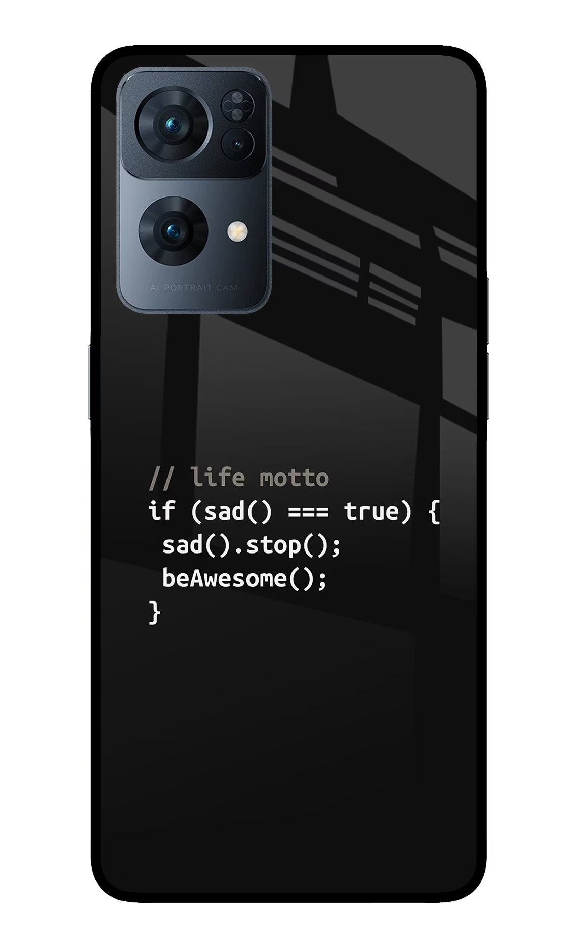 Life Motto Code Oppo Reno7 Pro 5G Glass Case