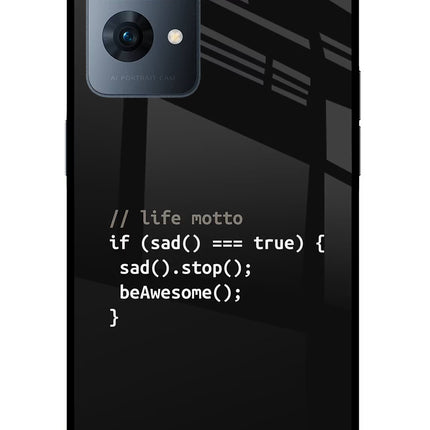 Life Motto Code Oppo Reno7 Pro 5G Glass Case Back Cover by Casekaro