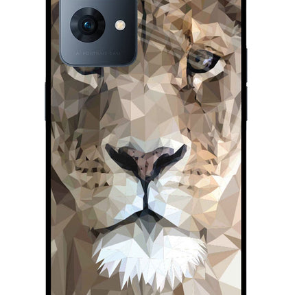Lion Art Oppo Reno7 Pro 5G Glass Case Back Cover by Casekaro