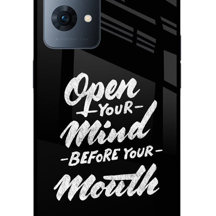 Open Your Mind Before Your Mouth Oppo Reno7 Pro 5G Glass Case