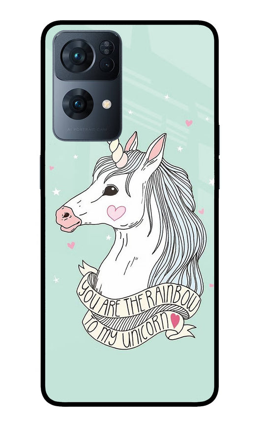 Unicorn Wallpaper Oppo Reno7 Pro 5G Glass Case
