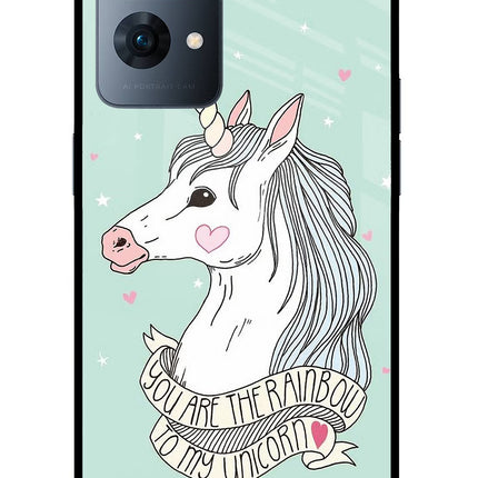 Unicorn Wallpaper Oppo Reno7 Pro 5G Glass Case Back Cover by Casekaro