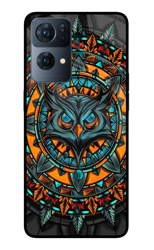 Angry Owl Art Oppo Reno7 Pro 5G Glass Case